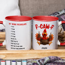 Gift For Yourself, Gifts For Colleagues, Funny - 3D Effect Funny Chicken F-CAW-F My Work Vocabulary - Personalized Accent Mug