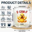Gift For Yourself,Gifts For Colleagues,Funny - 3D Effect Funny Chicken F-CAW-F My Work Vocabulary - Personalized Glass Mug