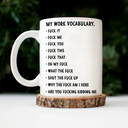Gift For Yourself,Gifts For Colleagues,Gift For Women,Gift For Men,Funny,Top Market - 3D Effect Funny Chicken F-CAW-F My Work Vocabulary - Personalized Mug