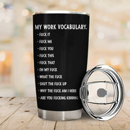 Gift For Yourself,Gifts For Colleagues,Gift For Women,Gift For Men,Funny,Top Market - 3D Effect Funny Chicken F-CAW-F My Work Vocabulary - Personalized Tumbler