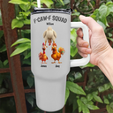 Funny, Gift For Yourself, Gift For Women, Gift For Men, Farm, Gifts For Colleagues, Gift For Bestie - 3D Effect Funny Chickens F-CAW-F Squad - Personalized 40oz Tumbler With Straw
