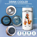 Funny, Gift For Yourself, Gift For Women, Gift For Men, Farm, Gifts For Colleagues, Gift For Bestie - 3D Effect Funny Chickens F-CAW-F Squad - Personalized 4 In 1 Can Cooler Tumbler