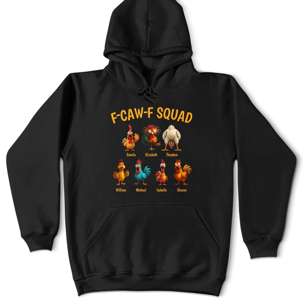 Funny,Gift For Yourself,Gift For Women,Gift For Men,Farm,Gifts For Colleagues,Gift For Bestie - 3D Effect Funny Chickens F-CAW-F Squad - Personalized T Shirt