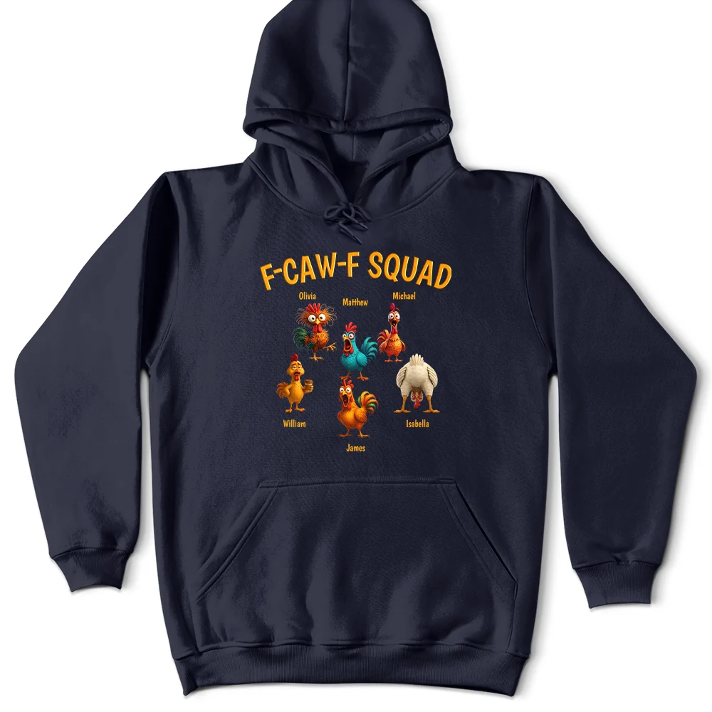 Funny,Gift For Yourself,Gift For Women,Gift For Men,Farm,Gifts For Colleagues,Gift For Bestie - 3D Effect Funny Chickens F-CAW-F Squad - Personalized T Shirt