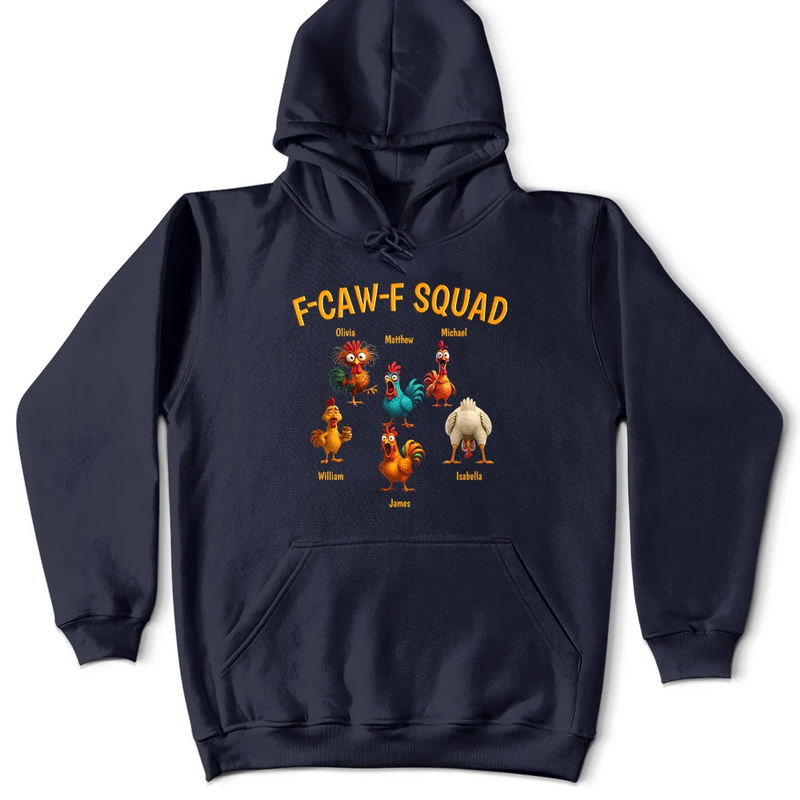 Funny,Gift For Yourself,Gift For Women,Gift For Men,Farm,Gifts For Colleagues,Gift For Bestie - 3D Effect Funny Chickens F-CAW-F Squad - Personalized T Shirt