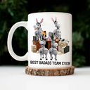 Gifts For Colleagues, Funny, Gift For Women, Gift For Men - 3D Effect Funny Donkey Coworkers Best Team Ever - Personalized Mug