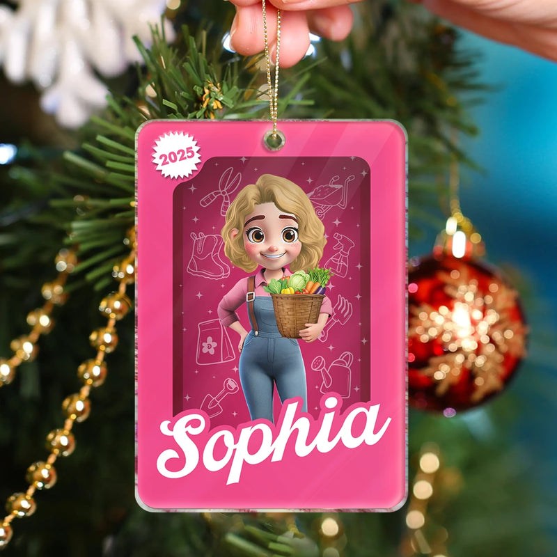 Gift For Yourself,Gift For Women,Gift For Men,Christmas,Happy,Gardening - 3D Effect Gardener Toy Box - Personalized Custom Shaped Acrylic Ornament