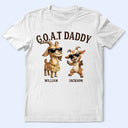 Gift For Father,Gift For Grandpa,Top Market,Non-Eng,Icon,Humorous - 3D Effect Goat Dad And Kids - Personalized T Shirt