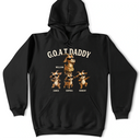 Gift For Father,Gift For Grandpa,Top Market,Non-Eng,Icon,Humorous - 3D Effect Goat Dad And Kids - Personalized T Shirt