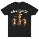 Gift For Father,Gift For Grandpa,Top Market,Non-Eng,Icon,Humorous - 3D Effect Goat Dad And Kids - Personalized T Shirt