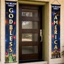 America 250th,Independence Day,Family,Proud,Custom Text - 3D Effect God Bless America - Personalized Porch Banners