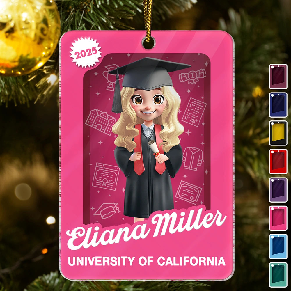 3D Effect Graduation Toy Box - Personalized Custom Shaped Acrylic Ornament