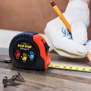 Gift For Father,Gift For Grandpa,Happy - 3D Effect Handprints This Papa Grandpa Belongs To - Personalized Tape Measure
