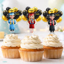 Graduation,Happy,Dad - Daughters (Adult),Gift For Daughter,Mom - Daughters (Adult),Dad - Sons,Gift For Son,Mom - Sons - 3D Effect Happy Graduation Woman Man - Personalized Acrylic Cake Topper