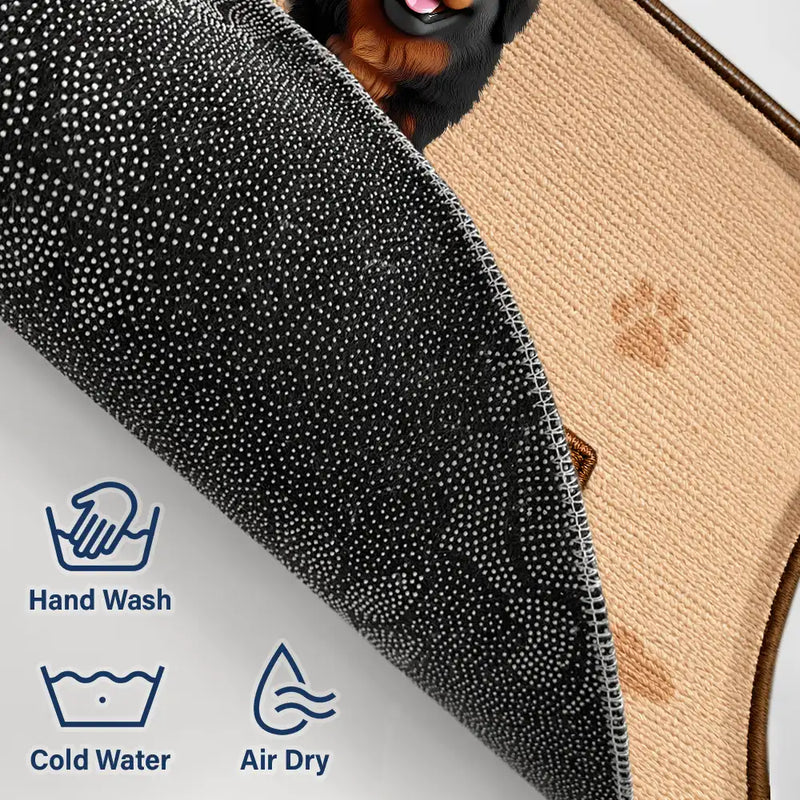 Adorable,Indoor Decor,Pet Lovers,Vector - 3D Effect Home Is Where My Dogs Cats Are Faux Embroidery Effect - Personalized Doormat