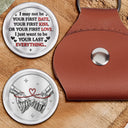 Top Market,Romantic,Gift For Couples,Icon - 3D Effect I Want To Be Your Last Everything Couples - Personalized Leather Pocket Hug