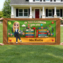Teacher,Inspirational,Back To School,Vector - 3D Effect In This Classroom You Are Kind Loved - Personalized Horizontal Banner