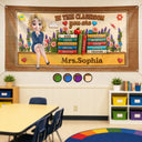 Teacher,Inspirational,Back To School,Vector - 3D Effect In This Classroom You Are Kind Loved - Personalized Horizontal Banner