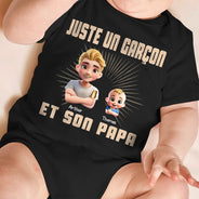 Gift For Husband,Parents,Gift For Yourself,Gift For Men,Gift For Father,Dad - Daughters (Adult),Dad - Daughters (Young),Dad - Sons,Dad - Children,Happy,French,Non-Eng,Vector,Proud - 3D Effect Juste Un Papa Et Sa Fille - T-Shirt Personnalisé