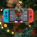 Gift For Kids, Gift For Grandkids, Christmas, Top Market - 3D Effect Kids Gamer - Personalized Custom Shaped Acrylic Ornament