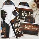 Gift For Women,Gift For Men,Reading,Top Market,Happy - 3D Effect Man Woman Reading Blanket - Personalized Wearable Hooded Blanket