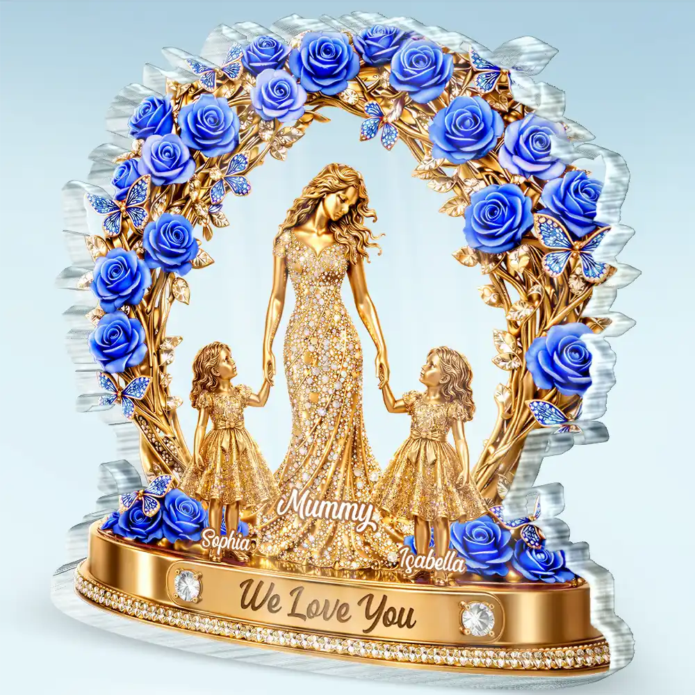 Gift For Mother,Single Mom,Gift For Women,Happy,Top Market,Top Market,Icon - 3D Effect Mom We Love You - Personalized Custom Shaped Acrylic Plaque