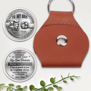 Gift For Son,Gift For Grandkids,Gift For Men,Happy,Sentimental - 3D Effect My Son Grandson Forever - Personalized Leather Pocket Hug