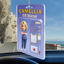 Nurse,Gift For Bestie,Gifts For Colleagues - 3D Effect Nurse Job Title Pack Packaging - Personalized Acrylic Car Hanger