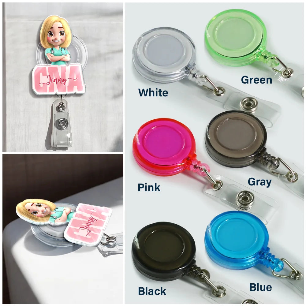 Nurse, Proud, Vector - 3D Effect Nurse Name Job Title - Personalized Badge Reel