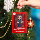 Officer,Gift For Yourself,Gift For Women,Gift For Men,Happy,Christmas - 3D Effect Officer Woman Man Toy Box - Personalized Custom Shaped Acrylic Ornament