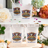 Family,America 250th,Happy,Top Market,Proud - 3D Effect Patriotic Eagle 250 Years Of Freedom - Personalized Frosted Cups