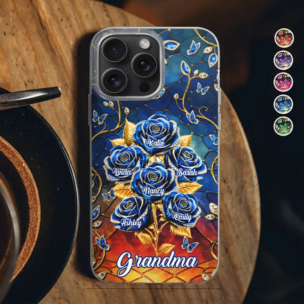 3D Effect Roses Mom’s Everlasting Love - Personalized Clear Phone Case