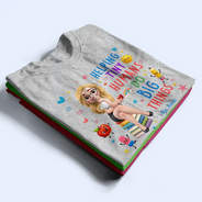 Top Market, Teacher, Inspirational, Back To School, Vector - 3D Effect Teacher Helping Tiny Humans Do Big Things - Personalized T Shirt