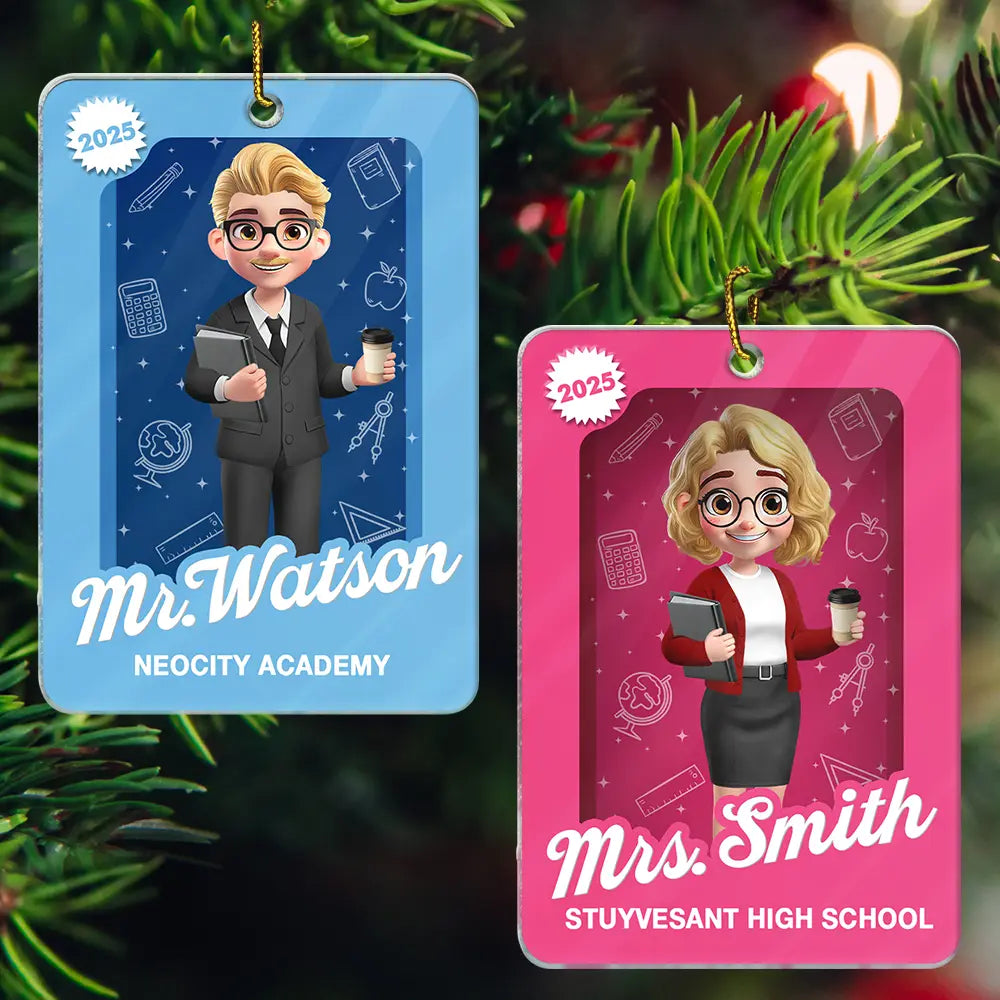 3D Effect Teacher Toy Box - Personalized Custom Shaped Acrylic Ornament