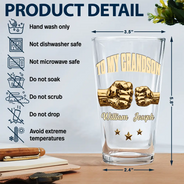 Inspirational,Icon - 3D Effect To My Son Just Do Your Best - Personalized Beer Glass
