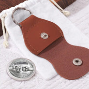 Dad - Sons,Gift For Son,Grandpa - Grandkids,Gift For Grandkids,Gift For Men,Happy,Top Market - 3D Effect To My Son Just Do Your Best - Personalized Leather Pocket Hug