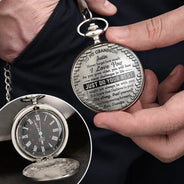 Gift For Son,Gift For Grandkids,Inspirational - 3D Effect To My Son Just Do Your Best - Personalized Pocket Watch
