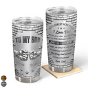 Gift For Son,Gift For Grandkids,Top Market,Icon,Inspirational - 3D Effect To My Son Just Do Your Best - Personalized Tumbler