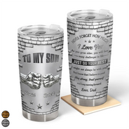 Gift For Son,Gift For Grandkids,Top Market,Icon,Inspirational - 3D Effect To My Son Just Do Your Best - Personalized Tumbler