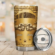 Gift For Son,Gift For Grandkids,Top Market,Icon,Inspirational - 3D Effect To My Son Just Do Your Best - Personalized Tumbler