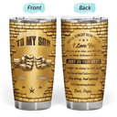Gift For Son,Gift For Grandkids,Top Market,Icon,Inspirational - 3D Effect To My Son Just Do Your Best - Personalized Tumbler