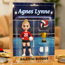 Gift For Yourself, Gift For Women, Gift For Men, Happy - 3D Effect Volleyball Player Toy Box - Personalized Custom Shaped Acrylic Plaque