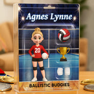 Gift For Yourself, Gift For Women, Gift For Men, Happy - 3D Effect Volleyball Player Toy Box - Personalized Custom Shaped Acrylic Plaque