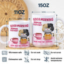 Cat Mom, Cat Lovers, Cat Dad, Cat Couple, Funny, Top Market - 3D Effect Your Tiny Furry Overlords - Personalized White Edge-to-Edge Mug