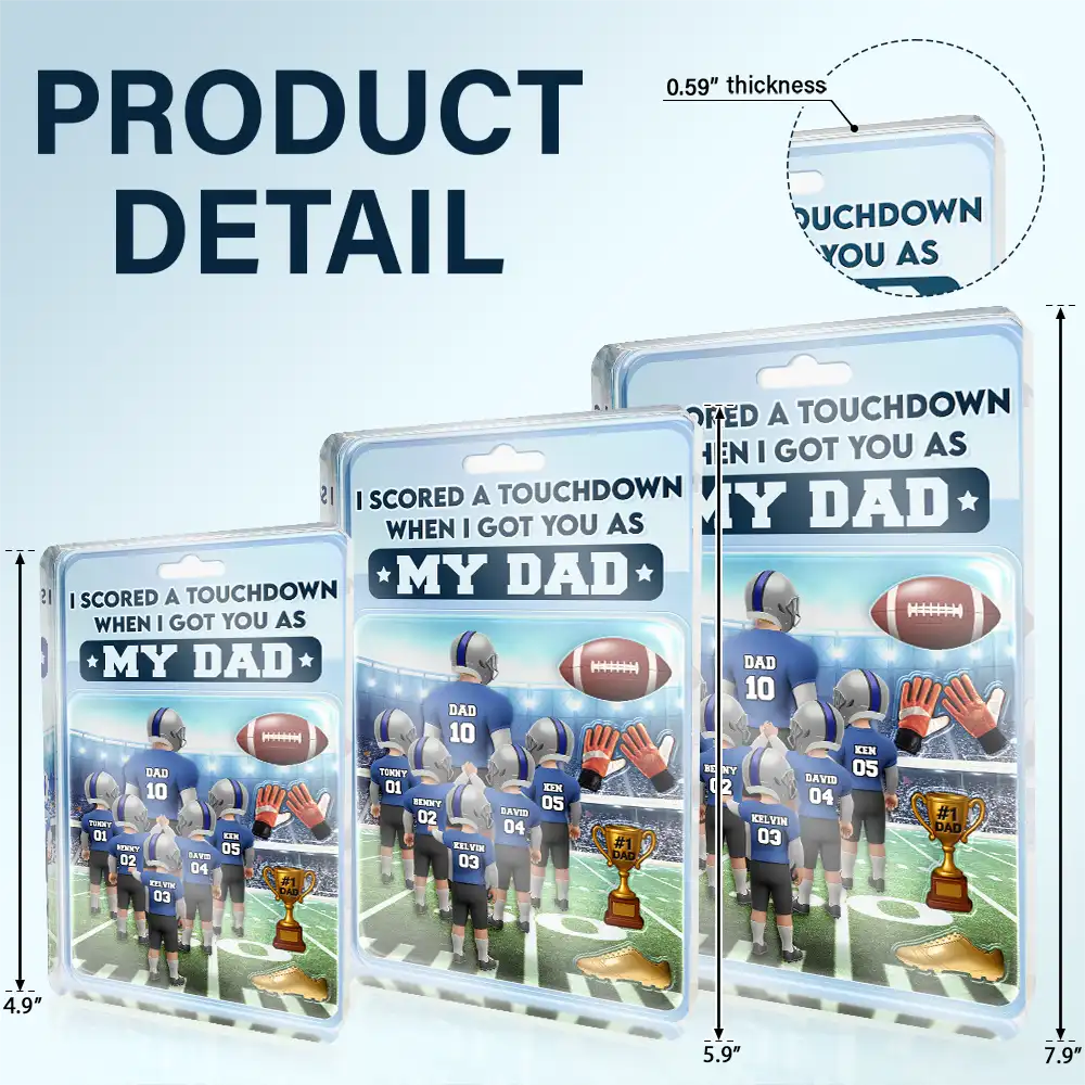 Gift For Father, Dad - Sons, Dad - Children, Sport Dad, Basketball, Dad - Daughters (Young), Happy - 3D Figure I Got You As My Dad - Personalized Custom Shaped Acrylic Plaque