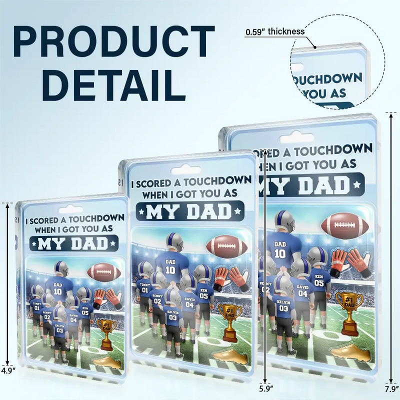 Gift For Father, Dad - Sons, Dad - Children, Sport Dad, Basketball, Dad - Daughters (Young), Happy - 3D Figure I Got You As My Dad - Personalized Custom Shaped Acrylic Plaque