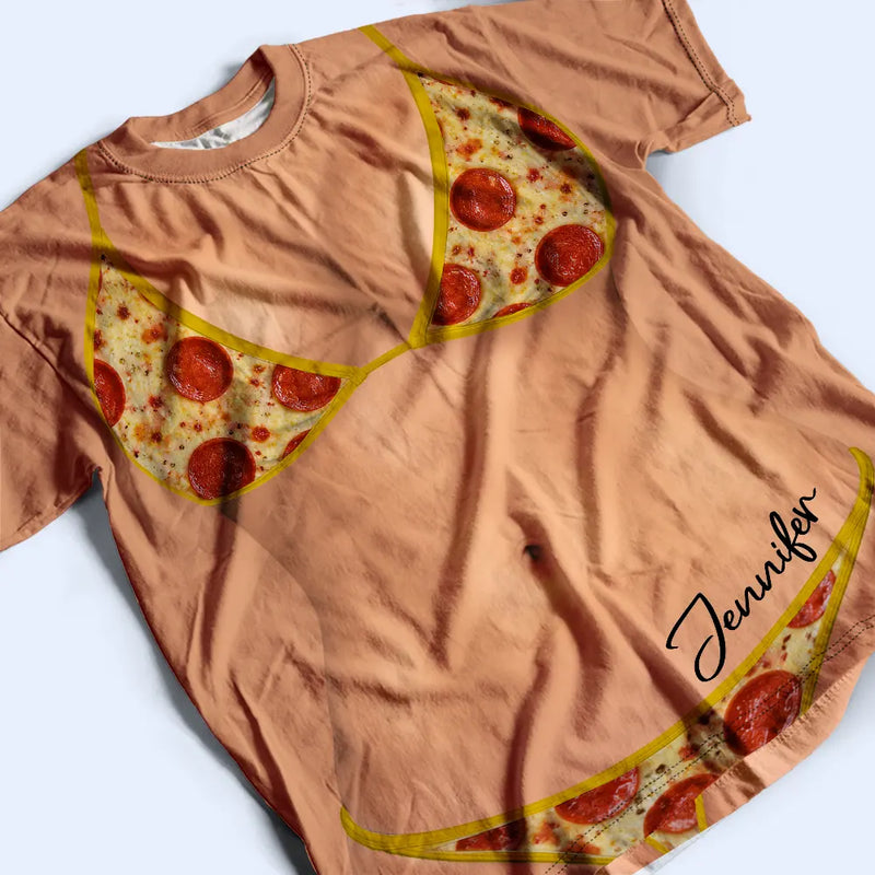 Gift For Bestie, Humorous, Beach, Summer, Icon - 3D Funny Bikini Body Muscle Six Pack - Personalized Full Print T Shirt