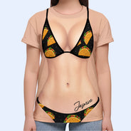 Gift For Bestie, Humorous, Beach, Summer, Icon - 3D Funny Body Food Bikini - Personalized Full Print T Shirt