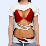 Gift For Bestie, Humorous, Beach, Summer, Icon - 3D Funny Bikini Body Muscle Six Packs - Personalized Full Print T Shirt