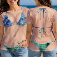 Gift For Bestie,Humorous,Beach,Summer,Icon - 3D Funny Body Disco Party - Personalized Full Print T Shirt